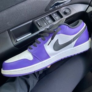 Jordan 1 Low Court Purple White